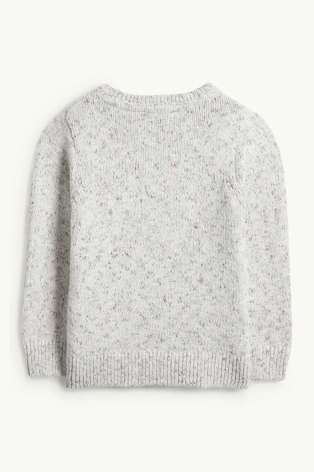 Kinderen: jongens - Beer - trui - grijs