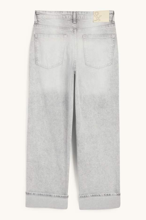 Damen - Boyfriend Jeans - Mid Waist - LYCRA® - jeansgrau