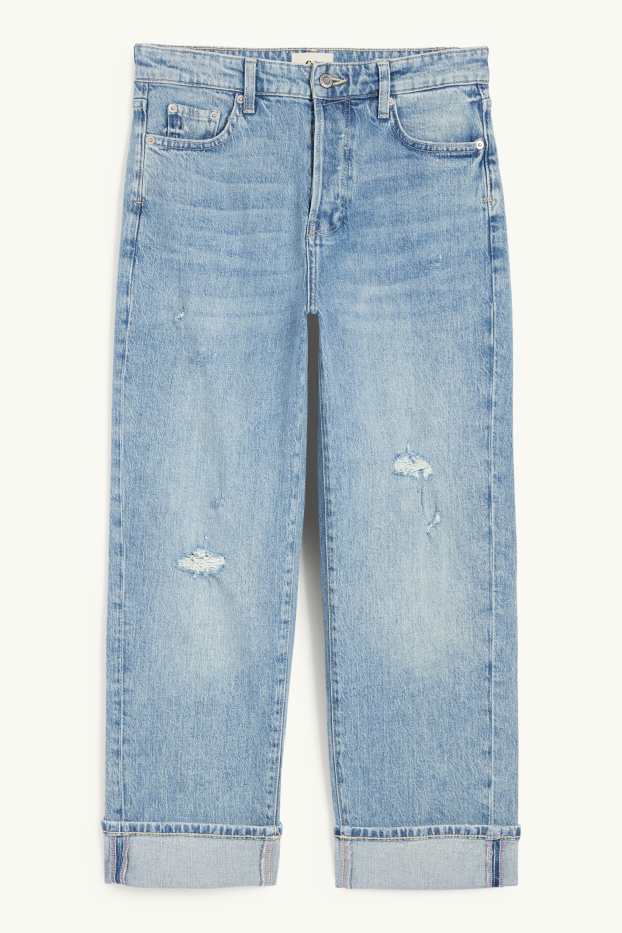 Damen - Boyfriend Jeans - Mid Waist - LYCRA® - jeansblau