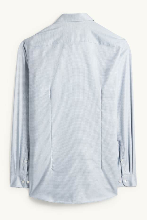 Hommes - Chemise de bureau - slim fit - col cutaway - facile à repasser - bleu clair