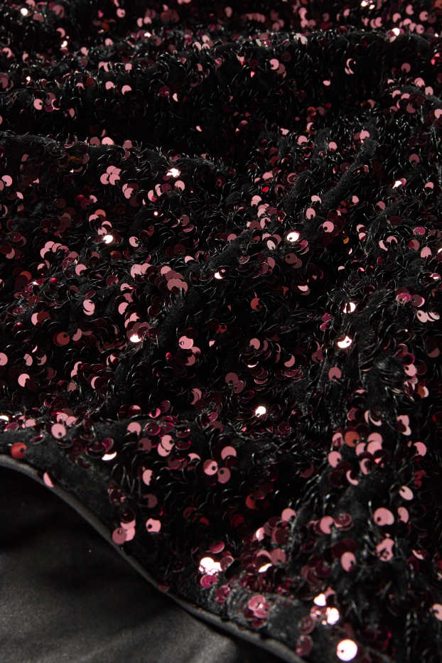 Women - Long sleeve sequin top - regular fit - purple