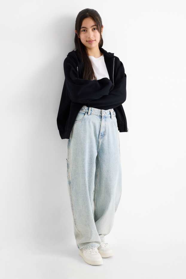 Children Girls - Balloon jeans - denim-light blue