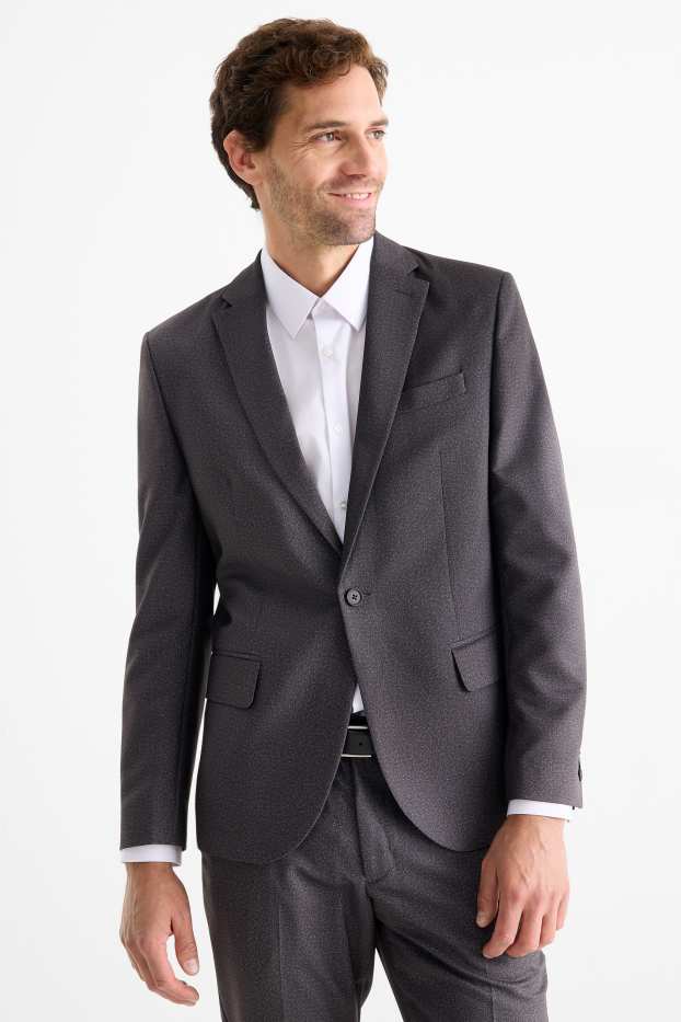 Uomo - Giacca coordinabile - slim fit - Flex - grigio scuro