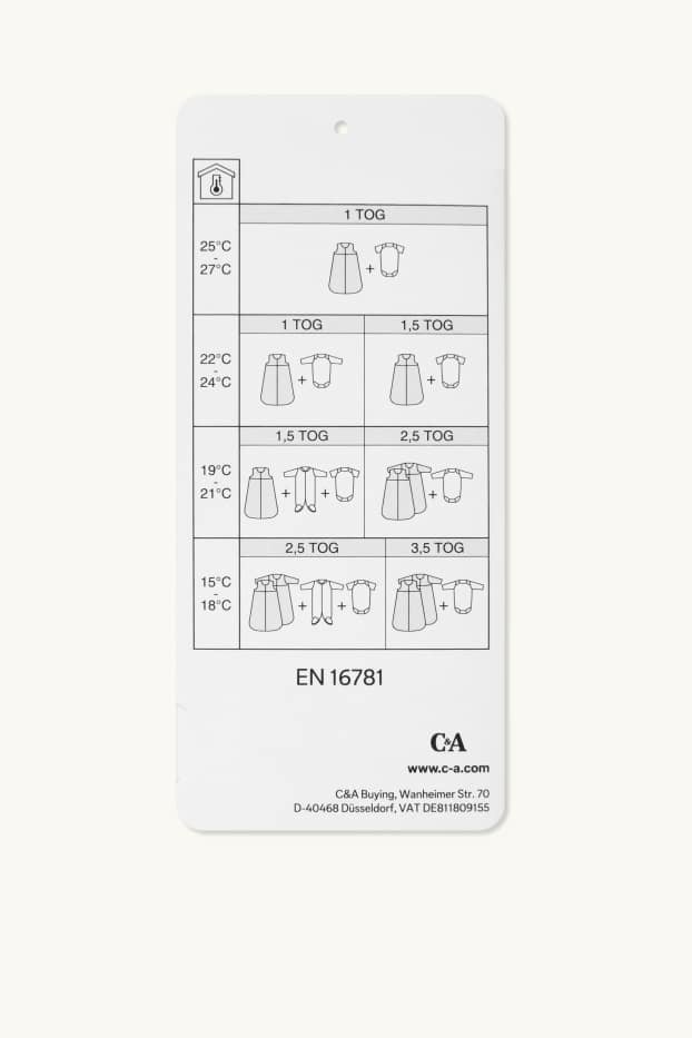 Unisexe - Oursons - gigoteuse - 0-6 mois - blanc / beige