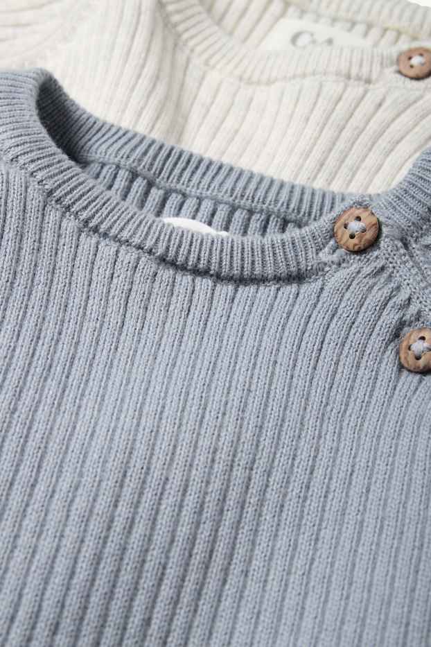 Baby Boys - Multipack of 2 - baby jumper - ribbed - gray
