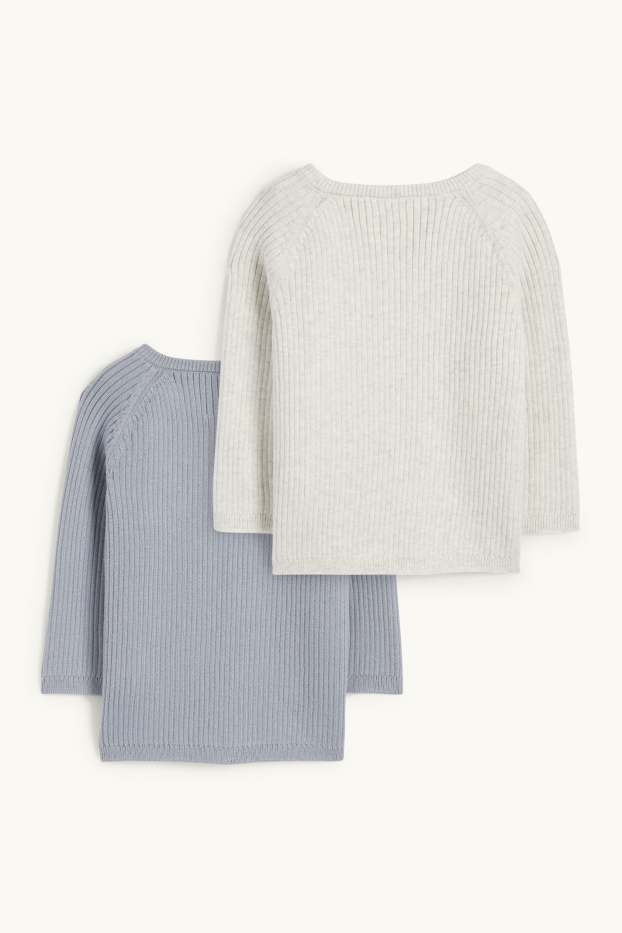 Baby Boys - Multipack of 2 - baby jumper - ribbed - gray