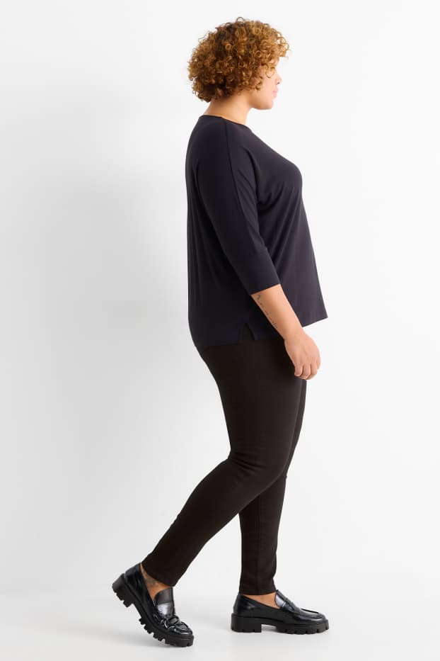 Damen - Jegging Jeans - Mid Waist - schwarz