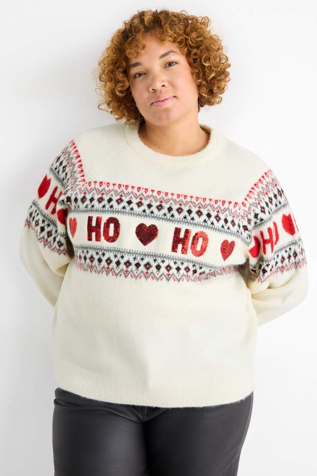 Femmes - Pull de Noël - blanc