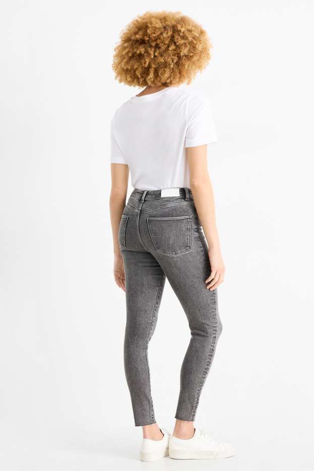 Femei - Skinny jeans - talie înaltă - fibră LYCRA® ADAPTIV - denim-gri