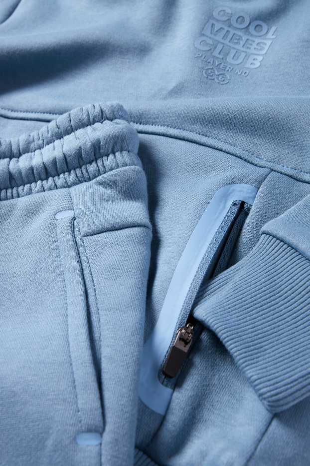 Bambini - Set - felpa con cappuccio e pantaloni sportivi - 2 pezzi - blu