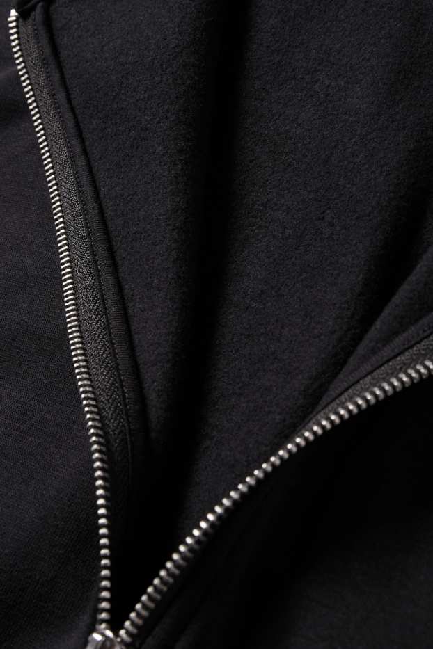 Damen - Sweatjacke mit Kapuze - schwarz