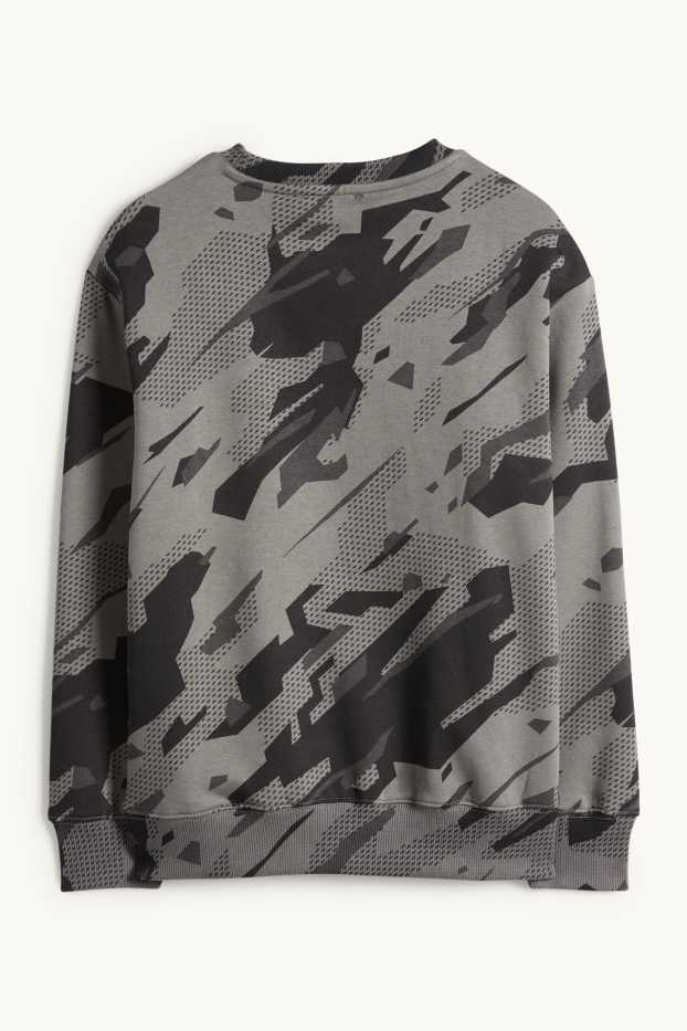 Children Boys - Sweatshirt - patterned - gray / black