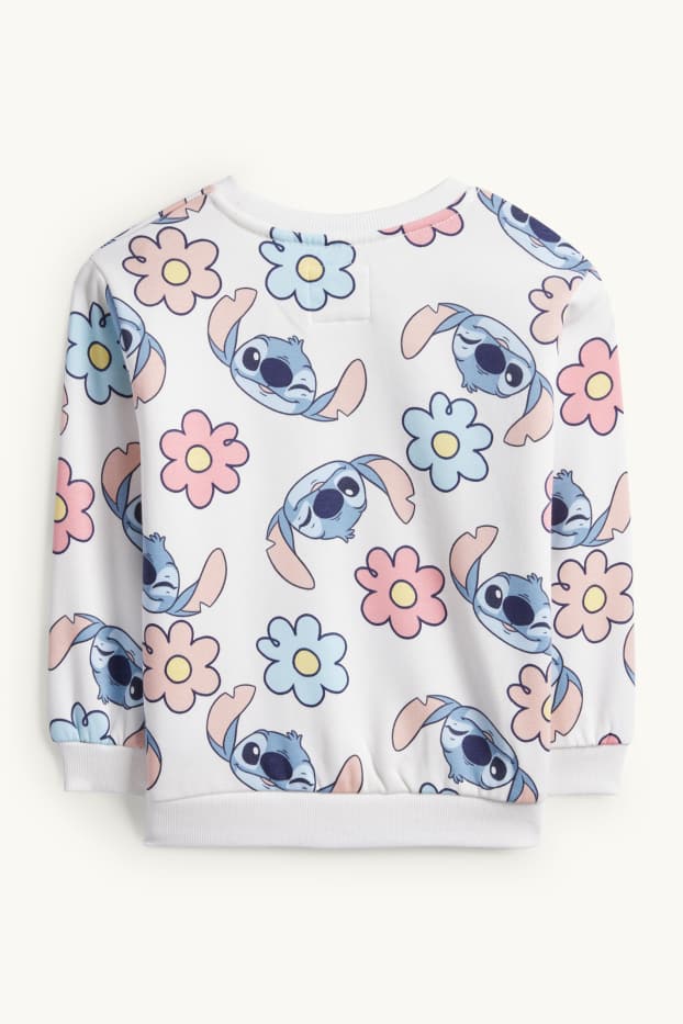 Kinder Mädchen - Lilo & Stitch - Sweatshirt - geblümt - cremeweiss