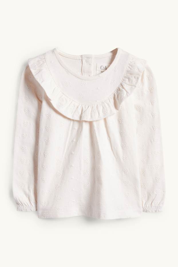 Nadó nena - Floretes - conjunt per a nadó - 3 peces - blanc trencat