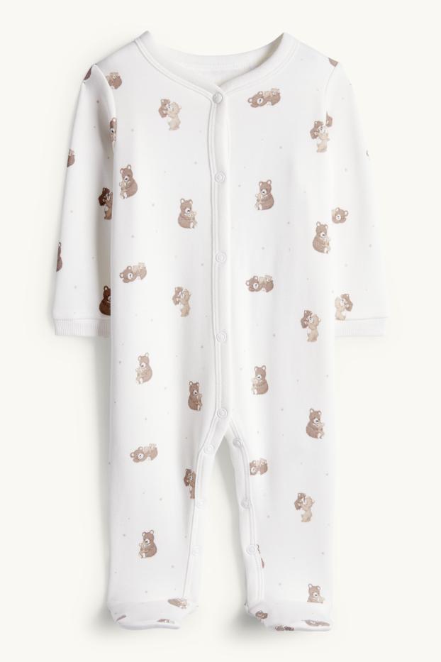 Unisexe - Ourson - pyjama bébé - blanc