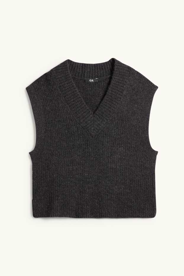 Dona - Jersei sense mànigues - negre jaspiat