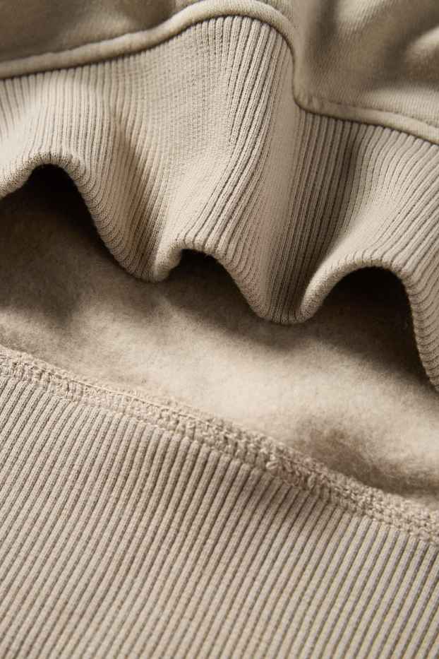 Enfants garçons - Ensemble - sweat à capuche et veste matelassée - 2 pièces - noir / beige