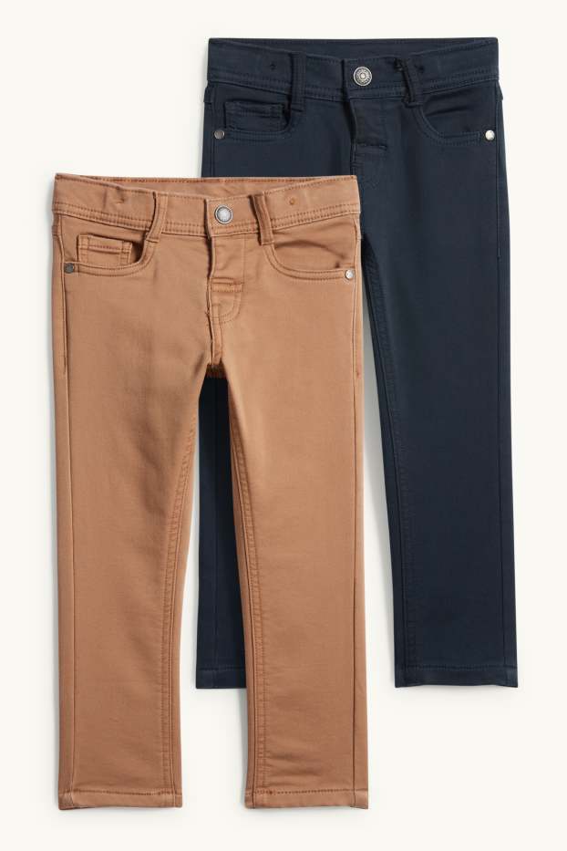 Nen - Paquet de 2 - pantalons tèrmics - blau/beix