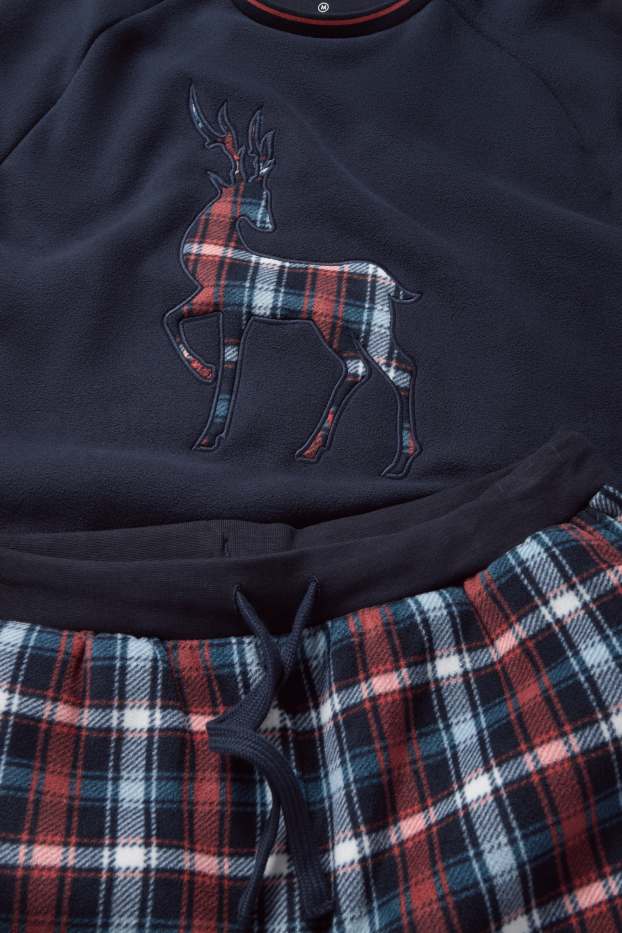 Men - Christmas pyjamas - stag - dark blue