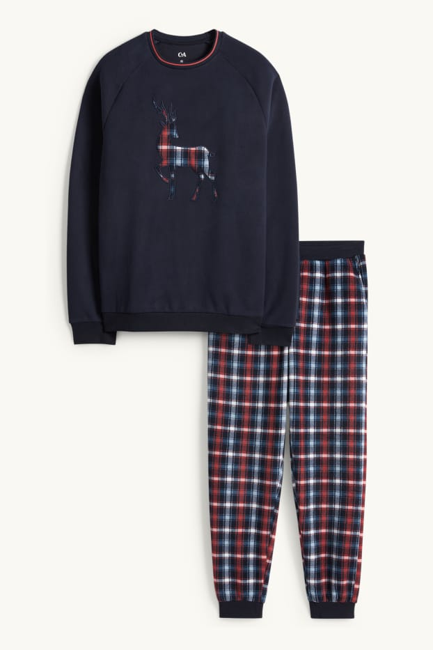 Men - Christmas pyjamas - stag - dark blue
