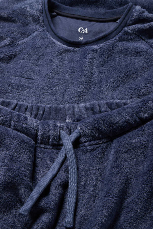 Herren - Winterpyjama - dunkelblau