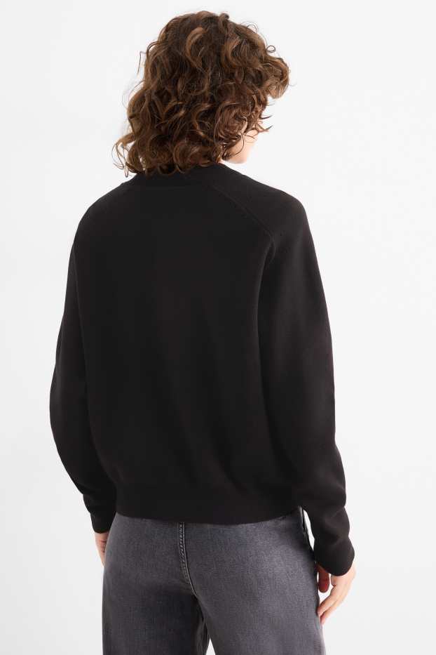 Damen - Strickjacke - schwarz