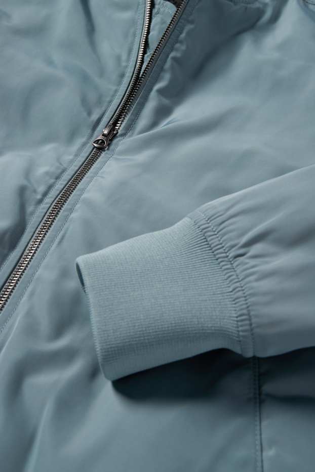 Men - Bomber jacket - lined - turquoise