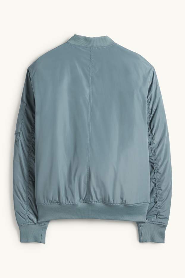 Men - Bomber jacket - lined - turquoise