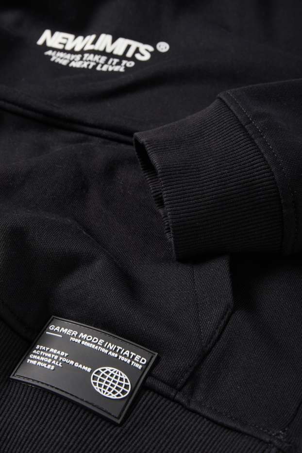 Bambini - Felpa con cappuccio - nero