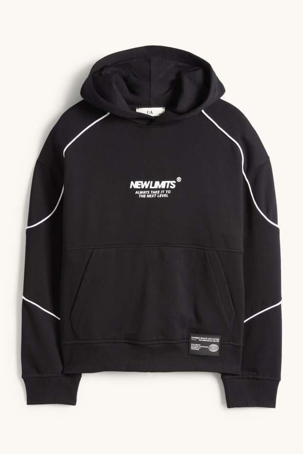 Bambini - Felpa con cappuccio - nero