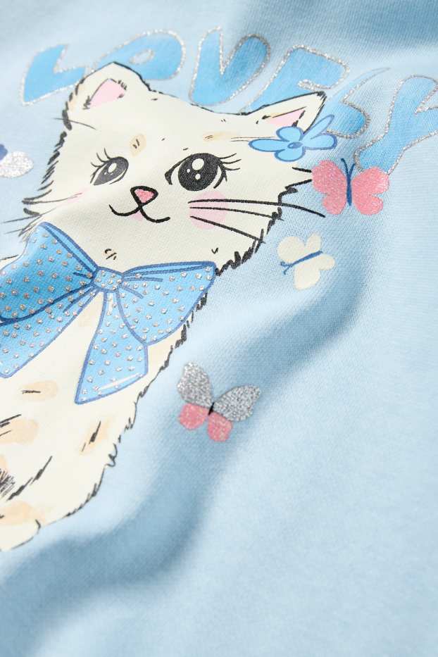 Nena - Gat - dessuadora - blau clar