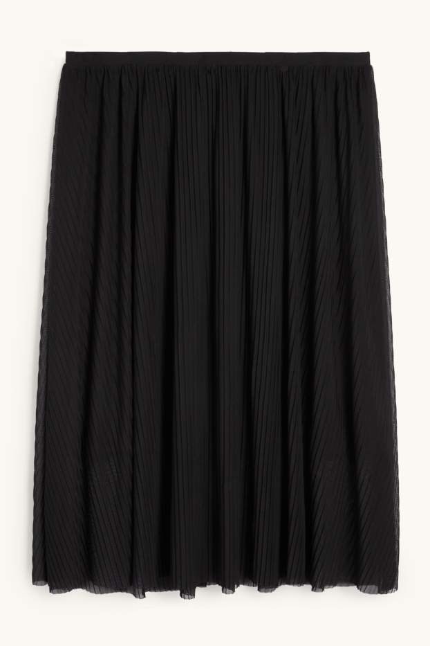 Femmes - Jupe en maille-filet - noir