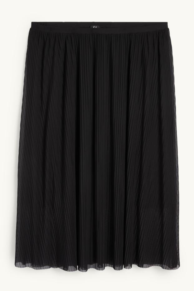 Femmes - Jupe en maille-filet - noir