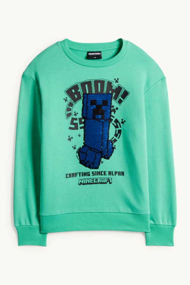 Děti - chlapci - Minecraft - mikina - zelená