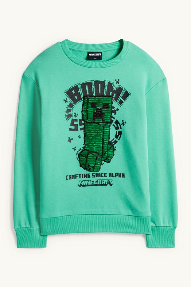 Děti - chlapci - Minecraft - mikina - zelená