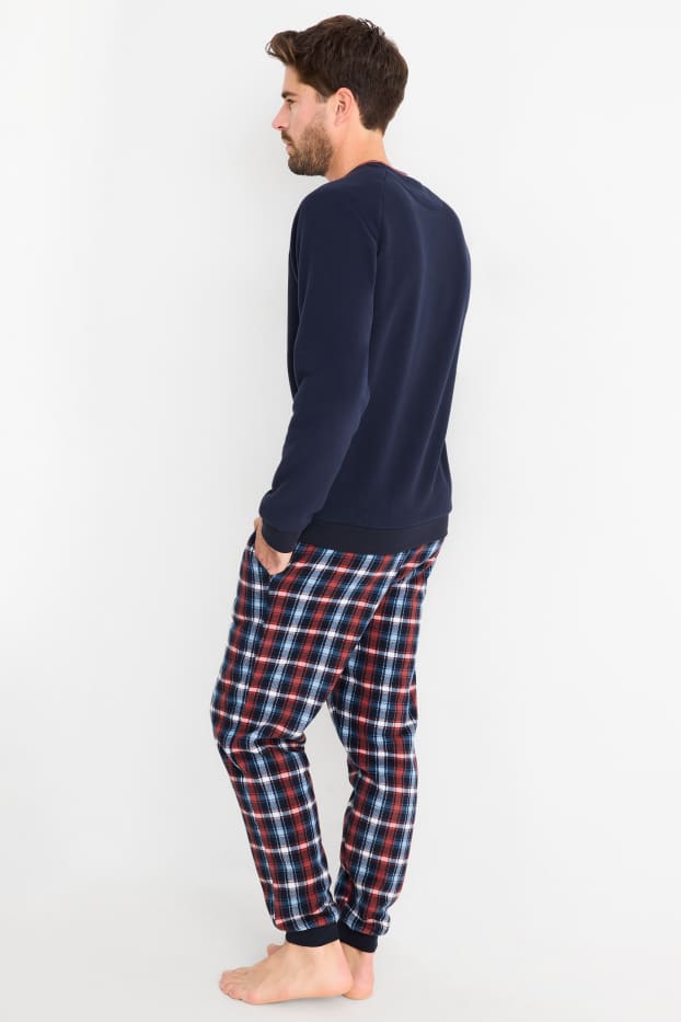 Men - Christmas pyjamas - stag - dark blue
