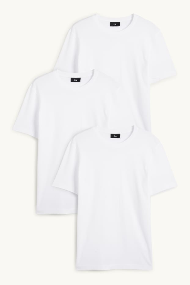 Home - Paquet de 3 - samarreta de màniga curta - regular fit - blanc