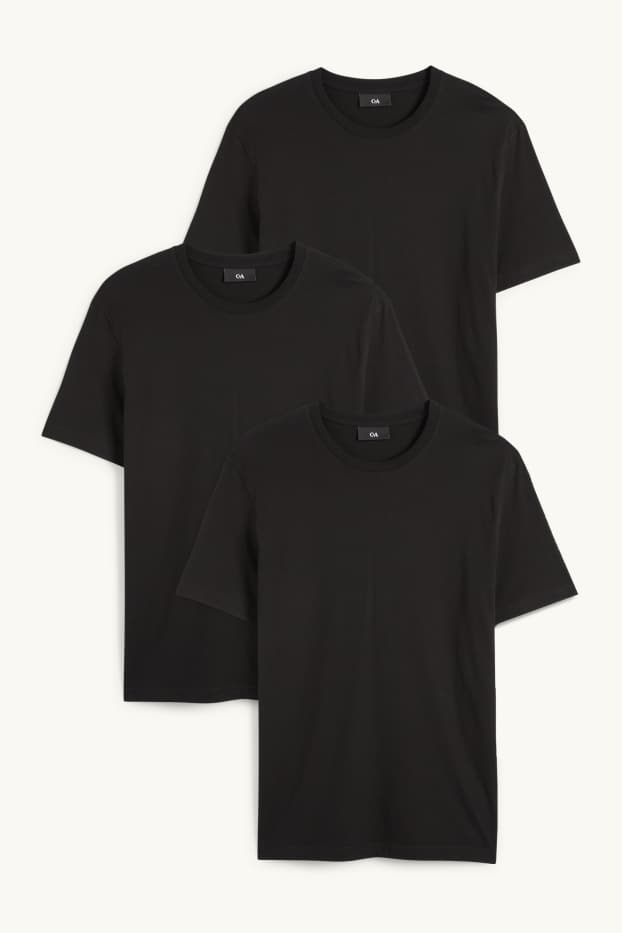 Home - Paquet de 3 - samarreta de màniga curta - regular fit - negre