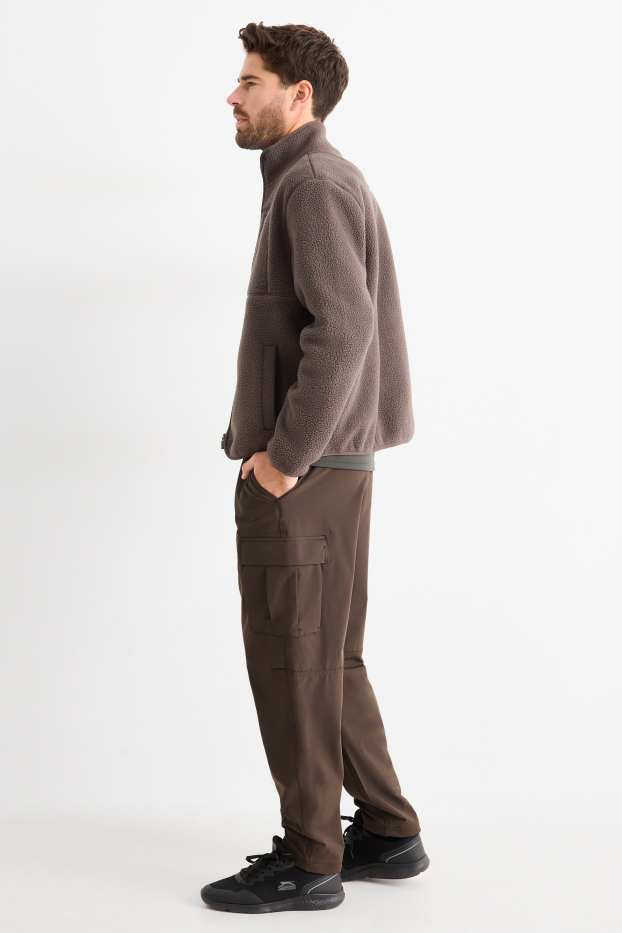 Pánské - Funkční cargo kalhoty - khaki