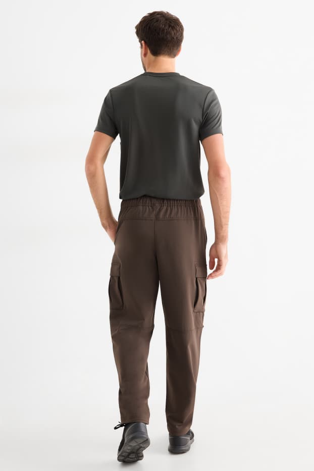 Pánské - Funkční cargo kalhoty - khaki