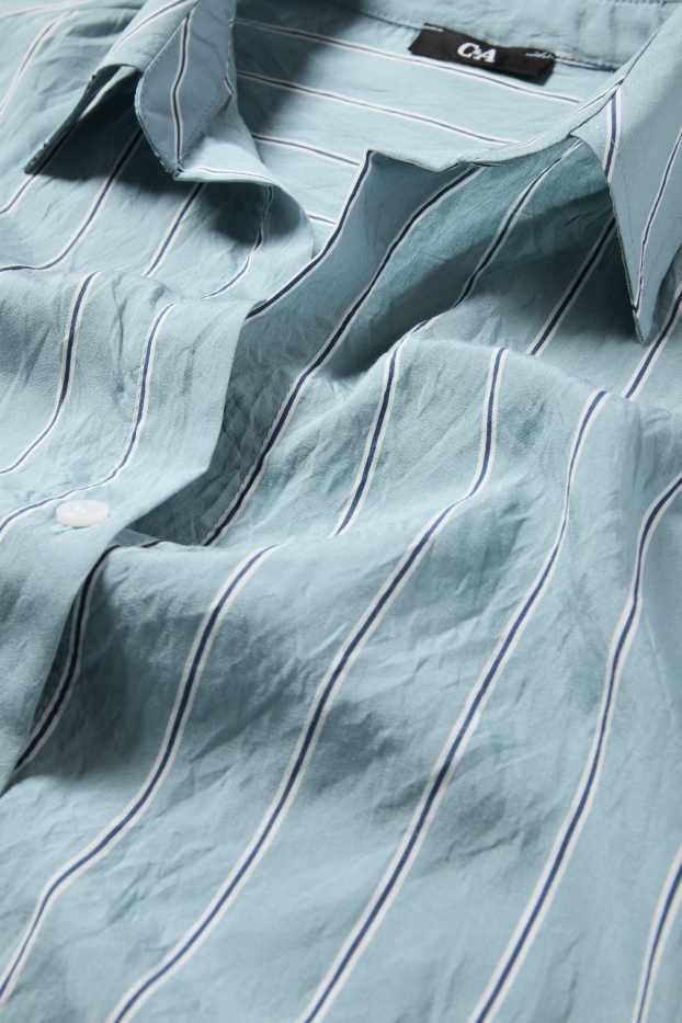 Femmes - Chemisier - à rayures - turquoise