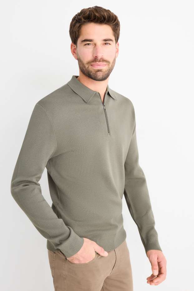 Herren - Pullover - grün
