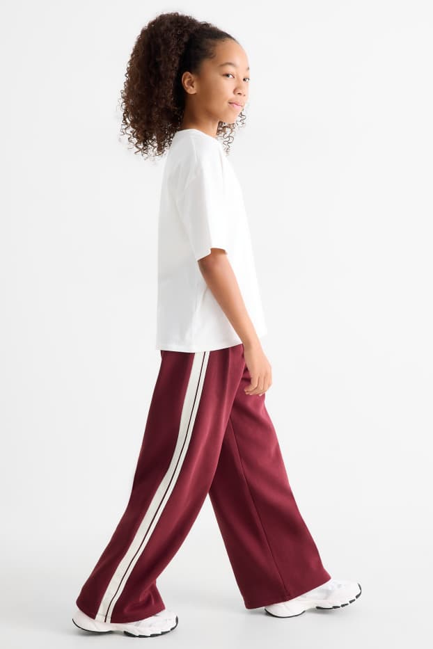 Copii - Fete - Cinnamoroll - pantaloni de trening - bordo