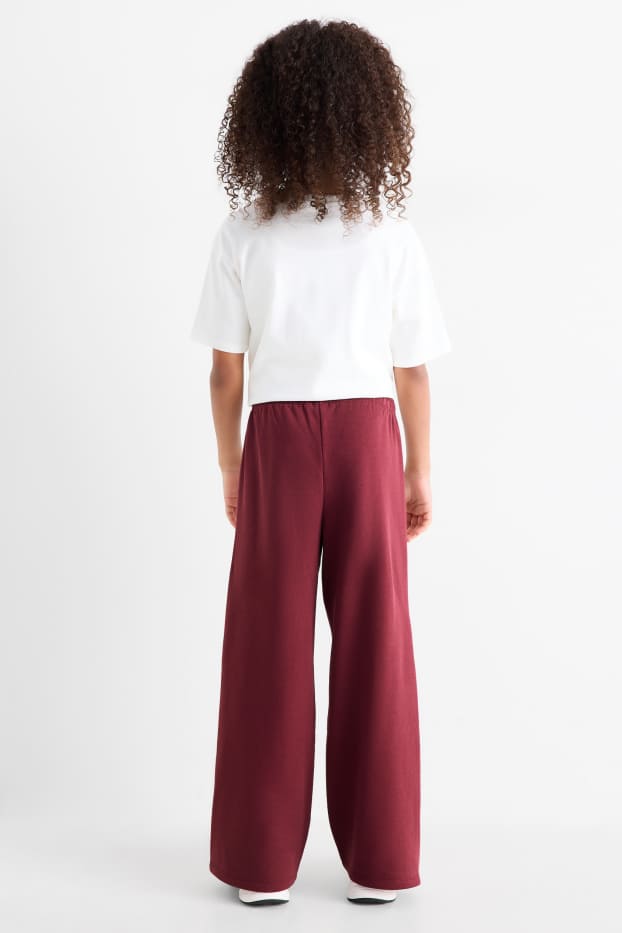 Copii - Fete - Cinnamoroll - pantaloni de trening - bordo