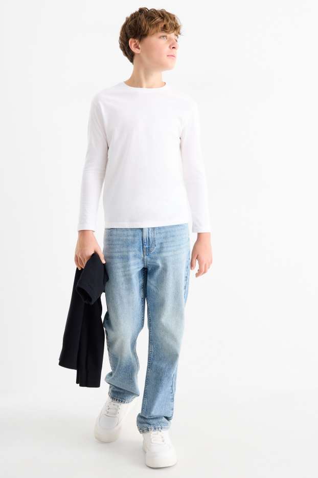 Kinder Buben - Relaxed Jeans - helljeansblau