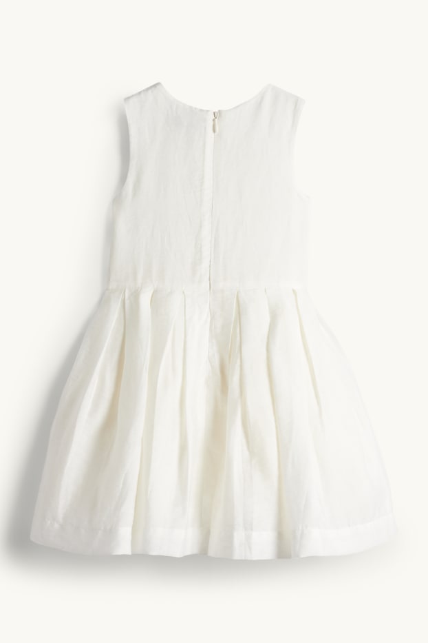 Copii - Fete - Floare - rochie - de ocazie - alb