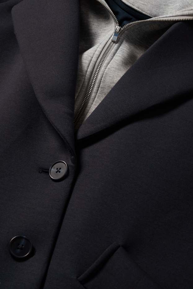 Femmes - Manteau à capuche - bleu foncé