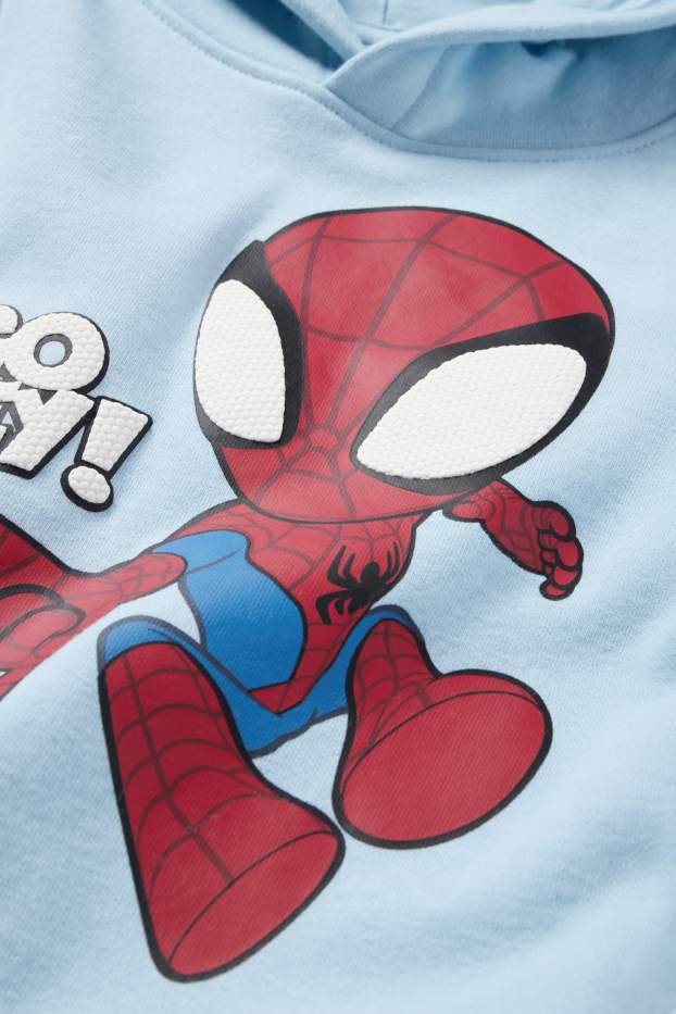 Bambini - Spidey e i suoi Fantastici Amici - felpa con cappuccio - azzurro
