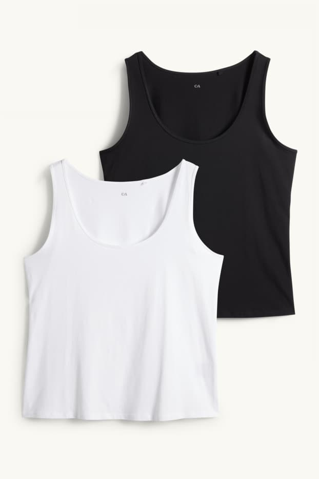 Femmes - Lot de 2 - tops - noir / blanc