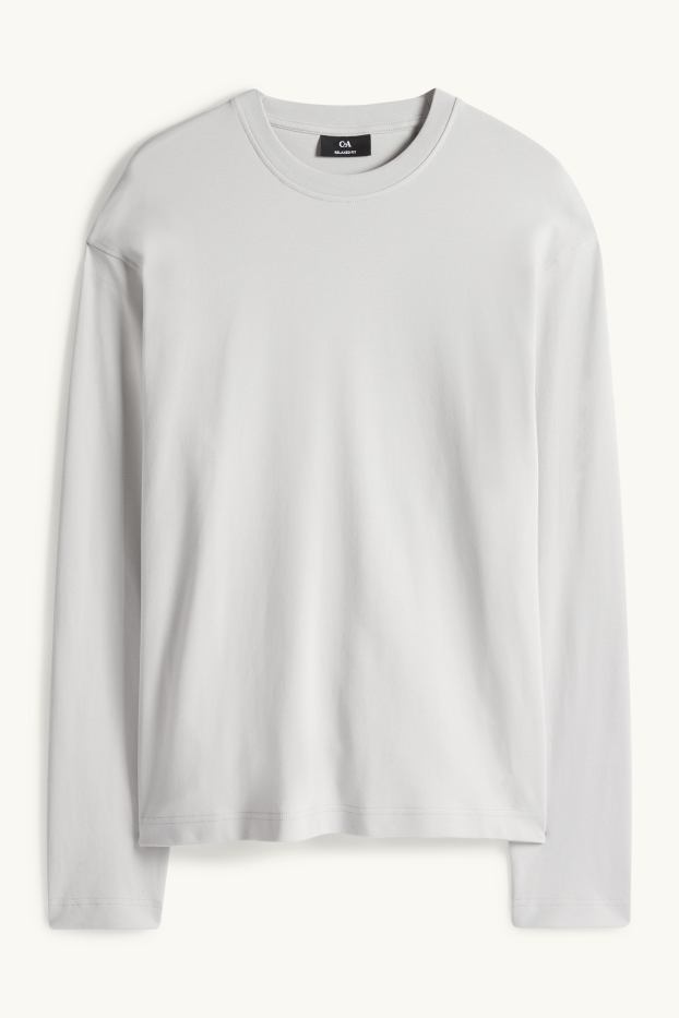 Home - Samarreta de màniga llarga - relaxed fit - gris clar